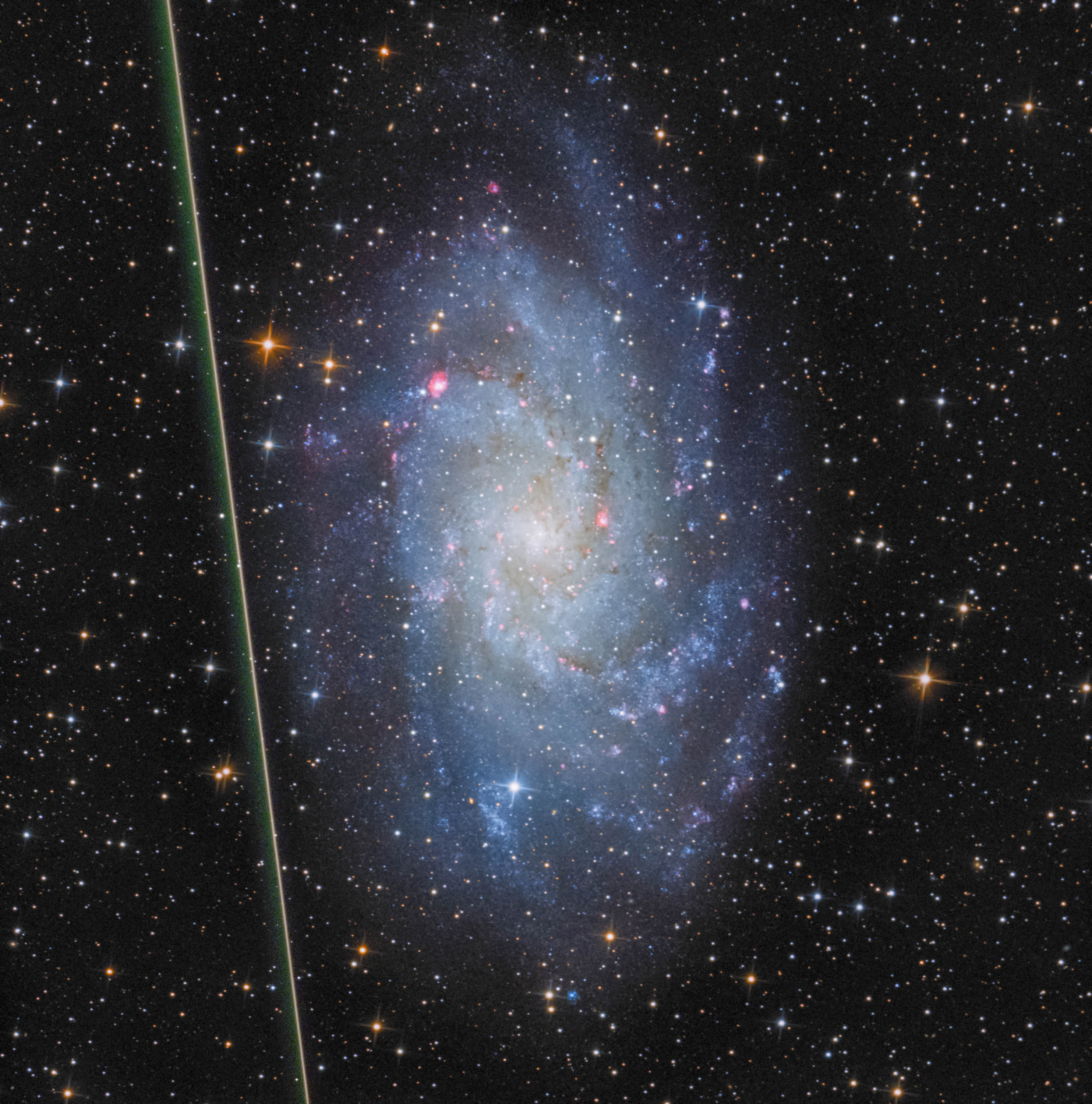 M33 mit Sternschnuppe