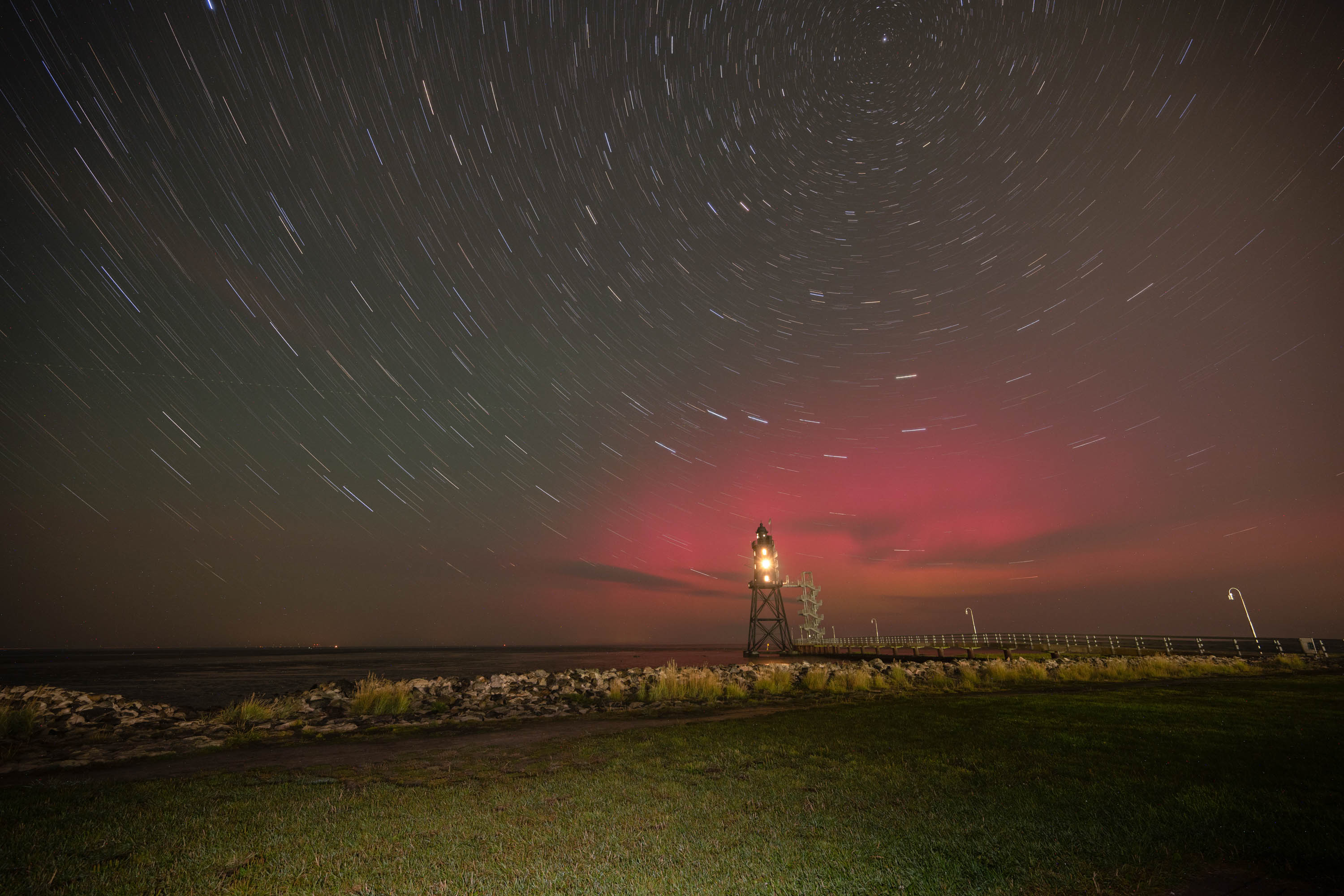 Aurora mit Startrails