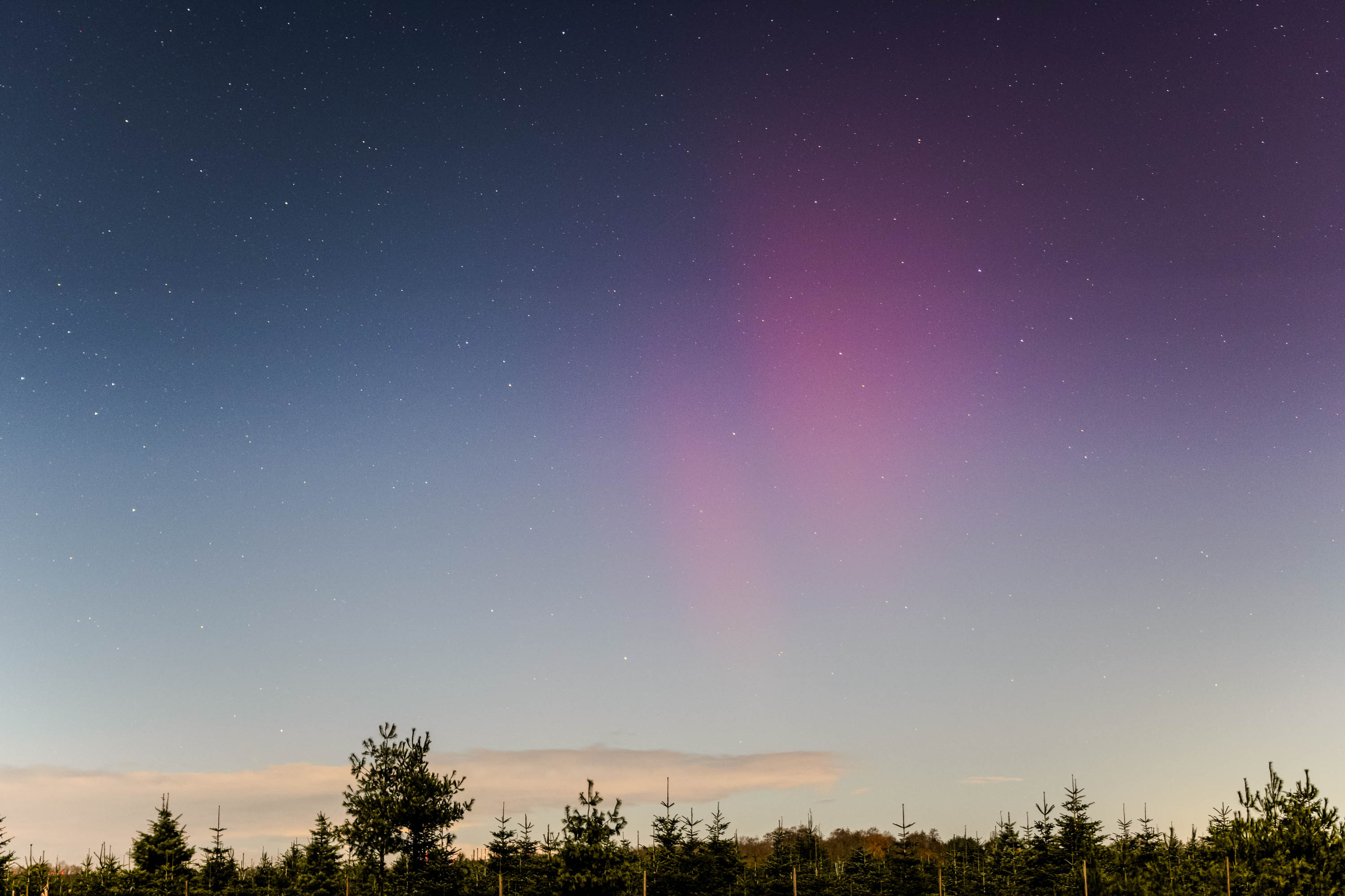 Meine erste Aufnahme von Polarlicht November 2023