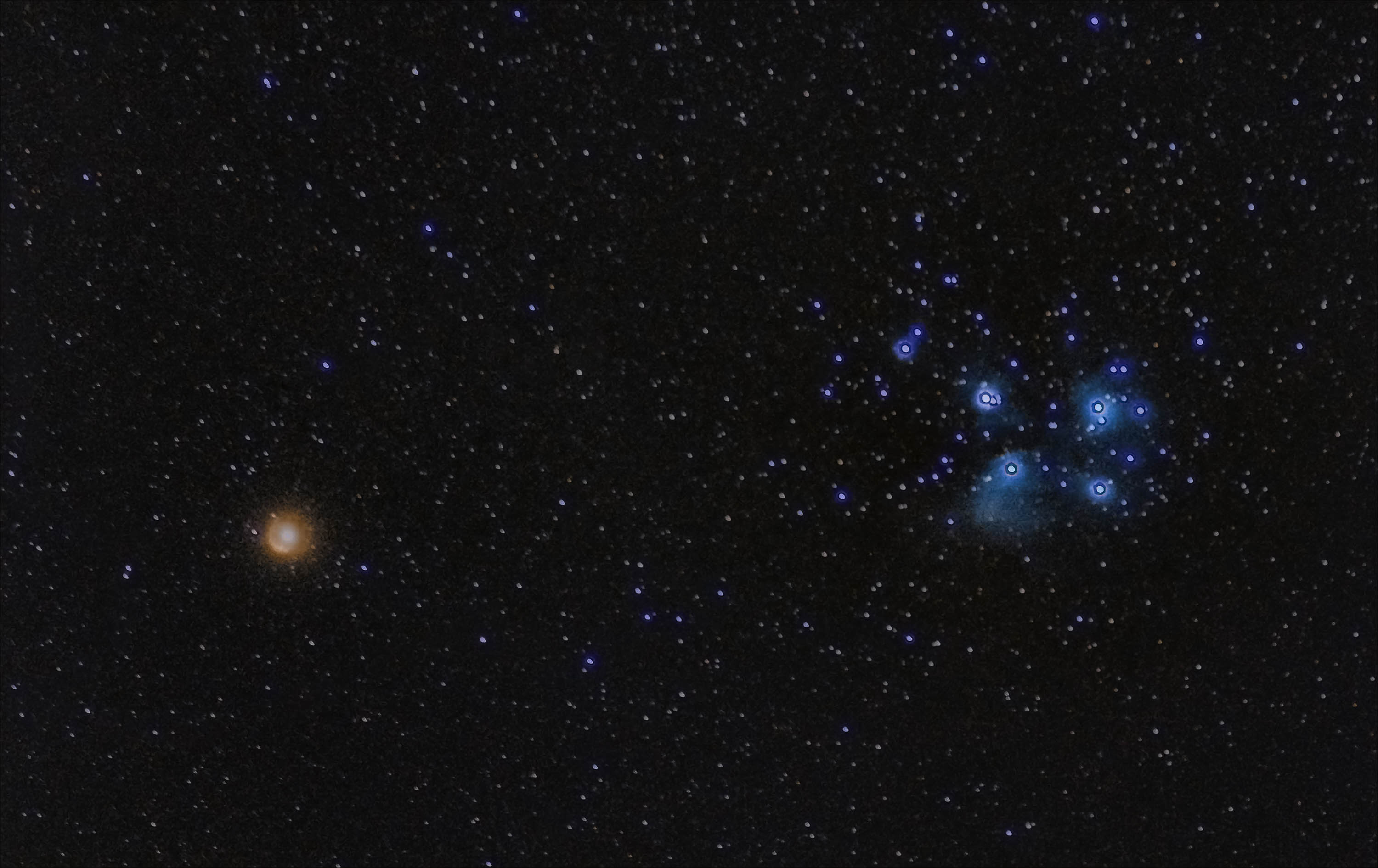 M45 Untracked mit Mars